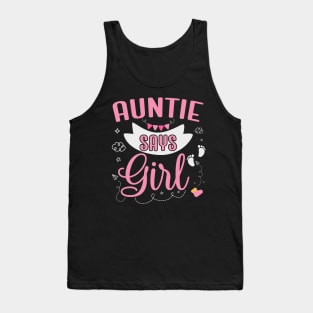 Auntie says Girl cute baby matching family party Tank Top